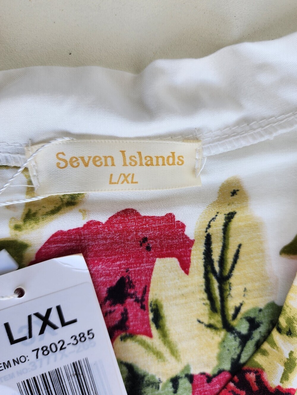 NWT Seven Islands Light Flowy Boho Summer Maxi Dress Floral Swim Cover Up L / XL - Picture 8 of 13